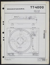 Original Marantz TT-4000 Turntable/Plattenspieler Service-Manual/Parts List o125