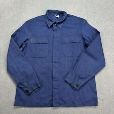 Französische Jacke Erwachsene mittelblau VINTAGE Fischgrät Arbeitskleidung Sa...