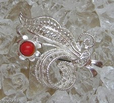 Korallenbrosche Silberbrosche