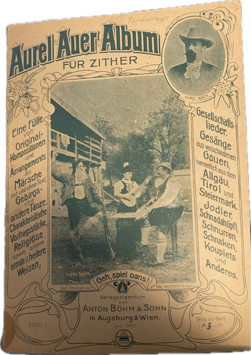 Altes notenheft für zither - altes,