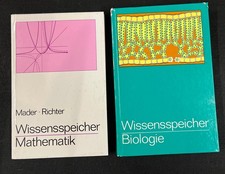 Wissensspeicher Biologie 1988 + Wissensspeicher Mathematik 1989 - DDR Schulbuch 