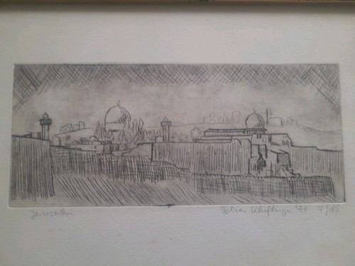 Zeichnung jerusalem 1977 - jerusalem,