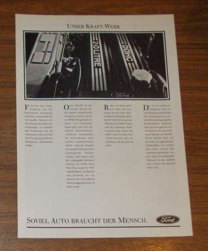 Seltene werbung ford dohc - seltene,