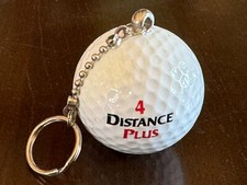 Golfball-Schlüsselanhänger PRO ACE 4, 4 Distance Plus, hochwertige Haken, Kette