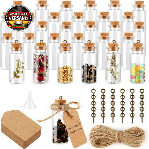 Mini glasflaschen set - mini-glasflaschen, 35