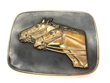 Tolles Bronze Pferde Relief Bild mit 2 Pferden Rennpferd Vollblut Dressurpferd