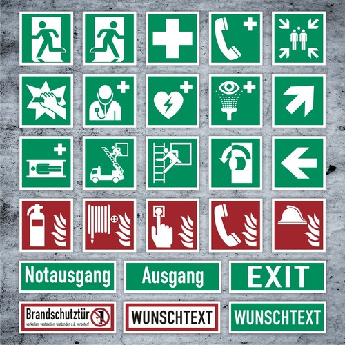 Fluchtweg schild notausgang - fluchtweg,