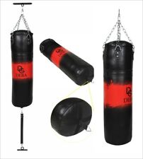 Deba Boxsack Gefüllt Sandsack  bis 70kg aus Rindsleder mit Boxsackhalterung