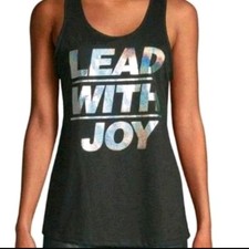 NEU ZUMBA Gr.L 'LEAD WITH JOY' TOP SCHWARZ