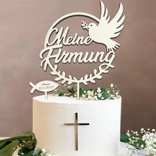 Holz Cake Topper Konfirmation