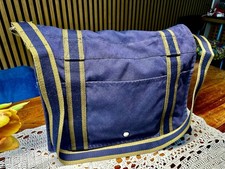 Hermès Tasche Blue Canvas Fourre Tout Besace MM Blau Marineblau