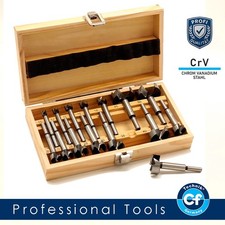 Forstnerbohrer Set 15tlg. Holzbohrer Satz Astlochbohrer 10-50 mm Scharnierbohrer