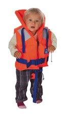 BEMA® Rettungsweste für Babys orange Reflexstreifen Sicherheitskragen Pfeife neu
