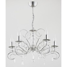 Chrom Glamour Klassisch Leuchter Kronleuchter 5x40W/E14 57x68 [cm]