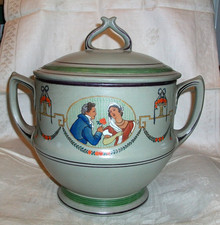 Jugendstil - Bowle m.Motiven -