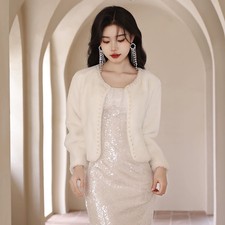 Braut Kunstpelz Schal