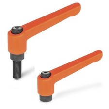 Klemmhebel Spannhebel verstellbar IG oder AG orange Schraube