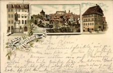 Litho Nürnberg in Mittelfranken, Albrecht-Dürer-Denkmal,... - 4215268