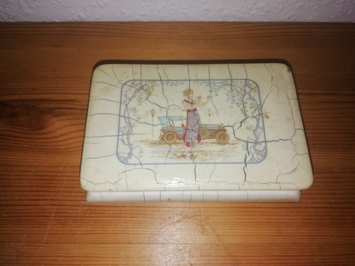Dose blech jugendstil - dose, mit