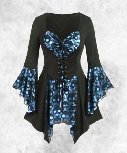Neu gothic schwarz blau - gothic, schwarz/blau