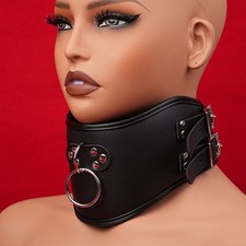 PU Leder Hals Kragen Halsband Neckkragen Korsett Bondage Harness Gürtel BDSM