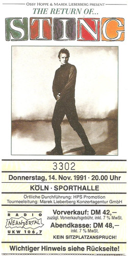 Sting concert 1991 köln - concert,