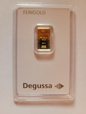 Goldbarren  2,5 Gramm Degussa