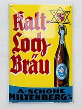 Emailschild Kaltloch Bräu Miltenberg Bier - 60x40cm - Original um 1930