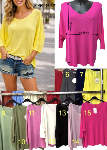 Damen oversize shirt bluse - oversize,