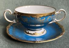 WEIMAR JUWEL SUPPENTASSE mit Untertasse Tasse KATHARINA Türkis Gold