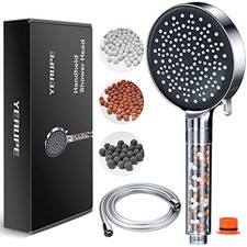 YEAUPE Duschkopf und Schlauch mit Filter - Hochdruck Duschkopf mit 1,5 m