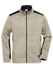 Herren strickfleece jacke - strickfleece, slim
