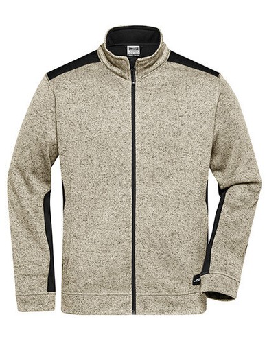Herren strickfleece jacke slim - jacke,