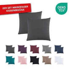 2er Set Kissenbezug 40x40 40x80 80x80 Mikrofaser Kissenhülle Dekokissen Bezug