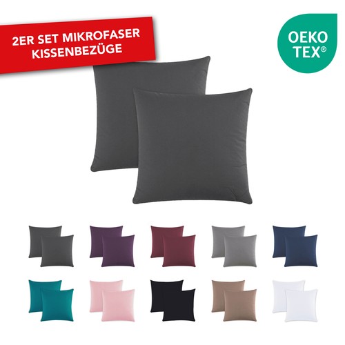 2er set kissenbezug 40x40 - set,