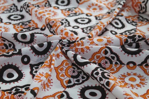 Indisch hand block orange - block,