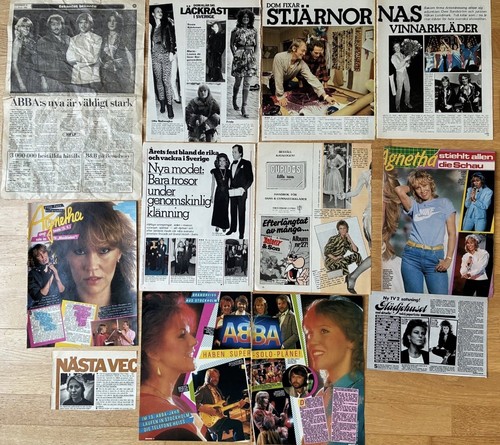 Abba poster artikel clippings - abba,