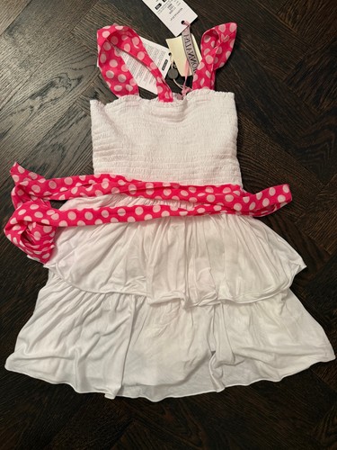 Monnalisa weißes kleid pink - monnalisa,