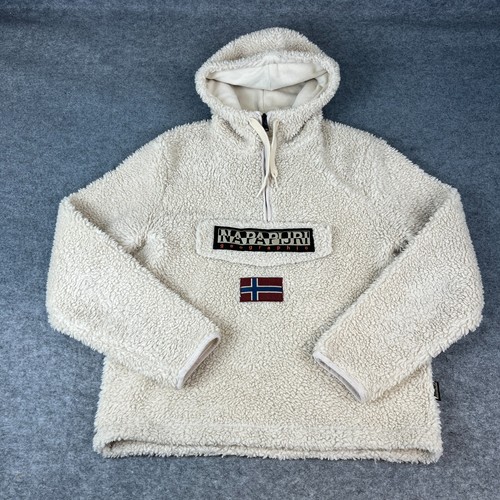 Napapijri sherpa fleece hoodie - napapijri,