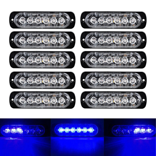 10x 6led auto kfz frontblitzer - 10x,