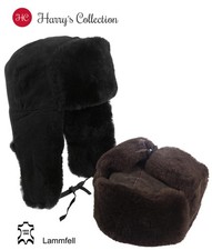 Echte Lammfellmütze in Braun