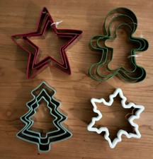 Backformen Metall 10 teilig Set Plätzchen Backform Stern Engel Tannenbaum