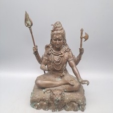 Alte Göttin Shiva Statue Figur Idol Original  Bronze Graviert fein verarbeitet