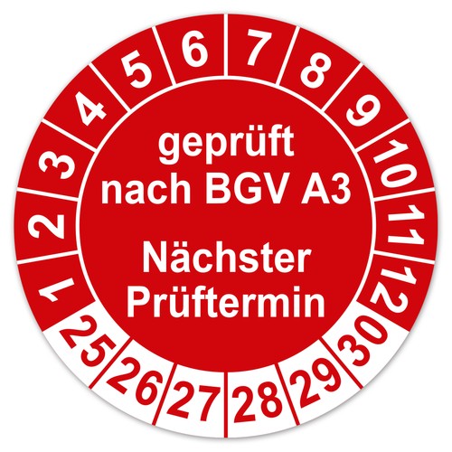 Prüfplaketten geprüft nach