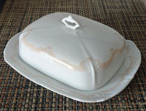Porzellan butterdose - porzellan,