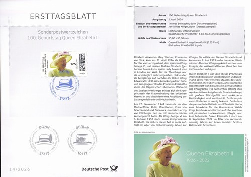 Ersttagsblatt 2026 100 - ersttagsblatt,