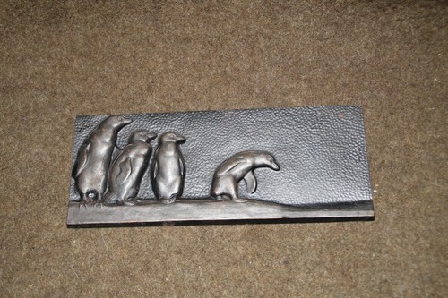 Relief pinguin wandbild - relief, kunst