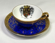 PP Bavaria Mokka-Sammeltasse 50er Andenken Bad Mergentheim blau/Golddekor