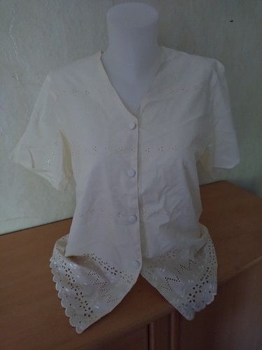 Festliche bluse creme m - bluse,, gr.