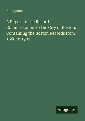 Anonymous report of the - report,